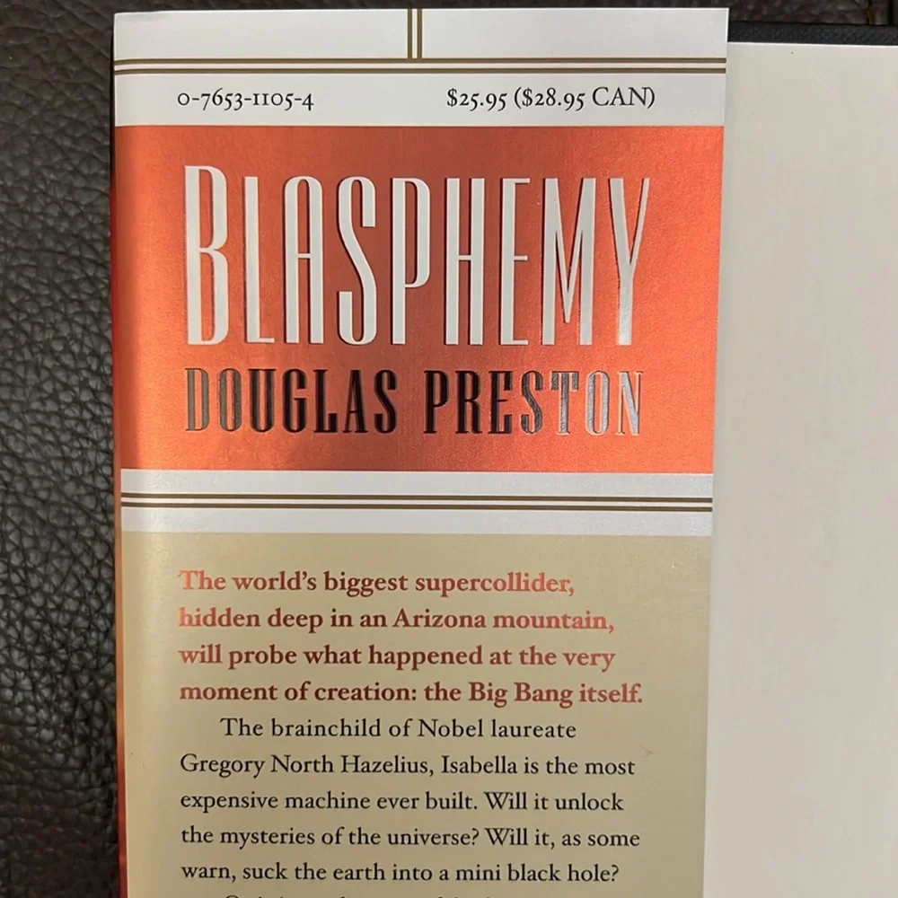 Douglas Preston “Blasphemy” Hardcover Thriller Novel